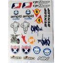 Autocollants moto MX stickers divers Michelin Dunlop